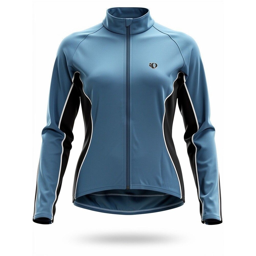 Pearl Izumi Size L Womens Blue Cycling Back Pocket Stretch Full Zip Jacket